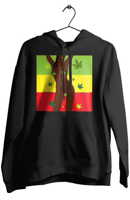 Жіноче худі з принтом "Гола Дівчина І Конопля". Гола, конопля, курити, сиськи. 2070702