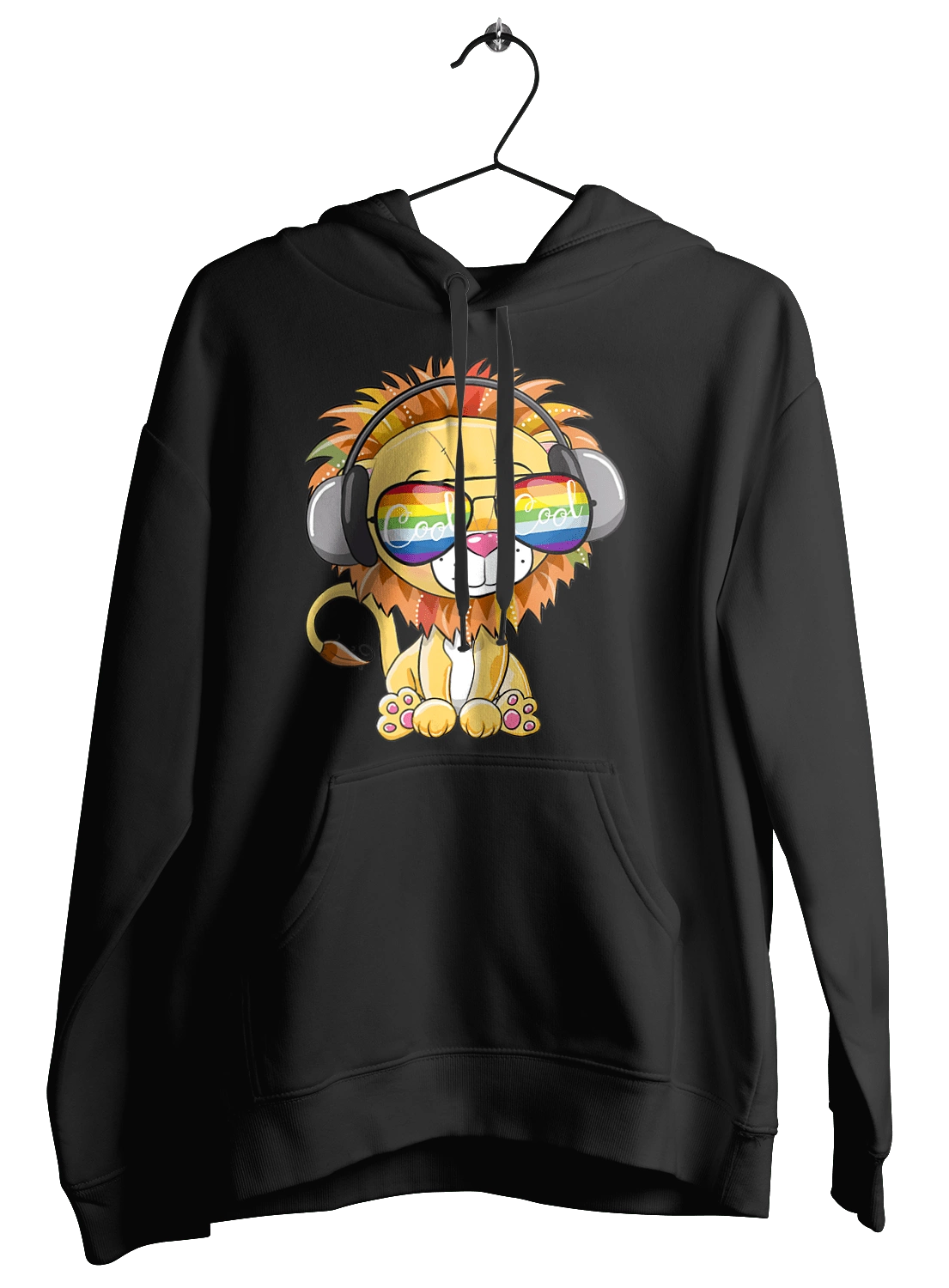 Lion In Glasses And Headphones