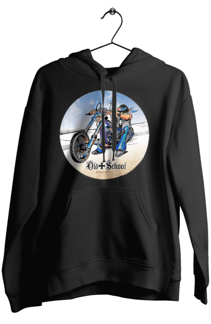 Жіноче худі з принтом "Old school". Авто мото, виконавці, мотоцикл, музична група, рок група, старе загартування. 2070702