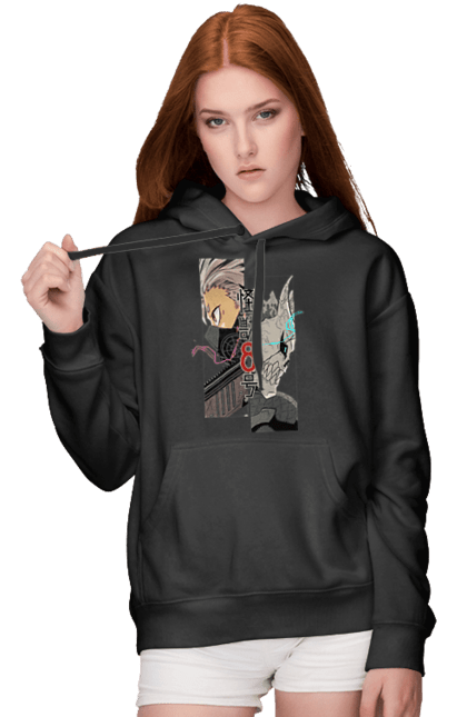 Women's hoodie with prints Kaiju № 8 Gen Narumi. Anime, gen narumi, kaiju, kaiju 8, kaiju № 8, manga. 2070702