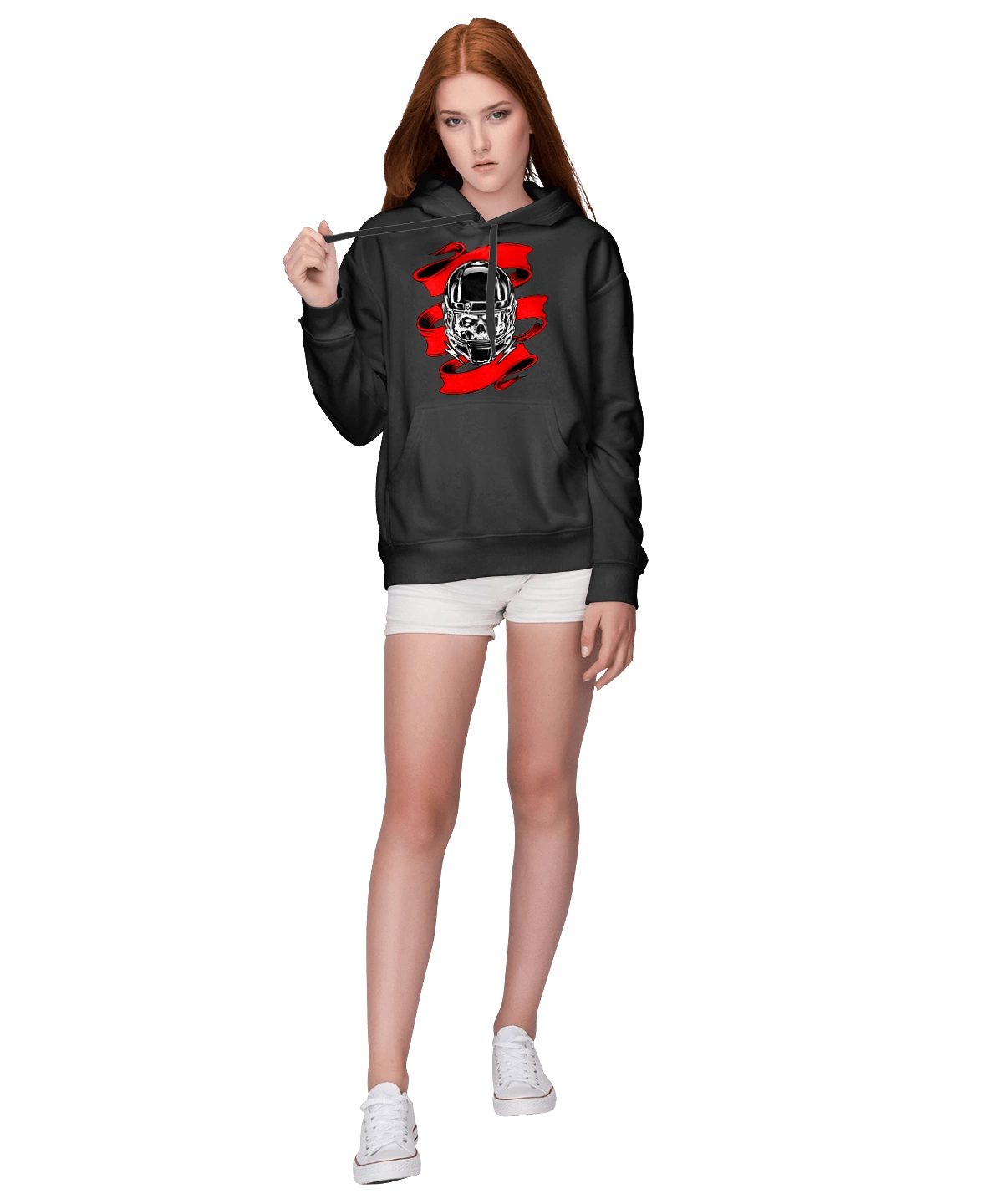 Skull in a motorcycle helmet