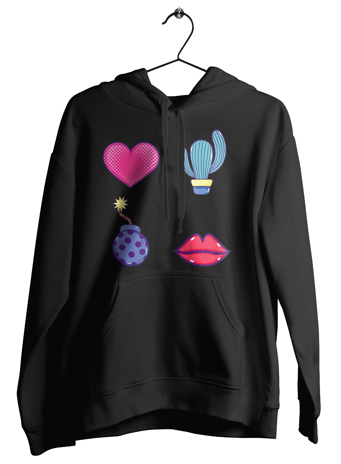 Heart, Cactus, Bomb, Lips