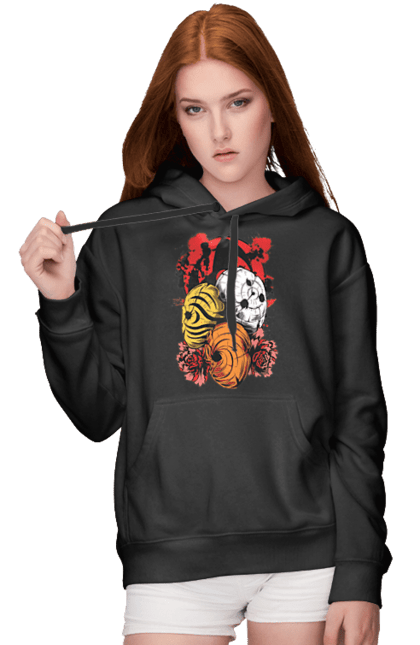 Women's hoodie with prints Naruto Obito Uchiha. Anime, character, manga, naruto, ninja, obito, obito uchiha, tv series, uchiha. 2070702