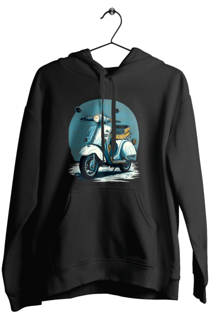 Жіноче худі з принтом "Мопед". Відпочинок, літо, мопед, скутер, швидкість. 2070702