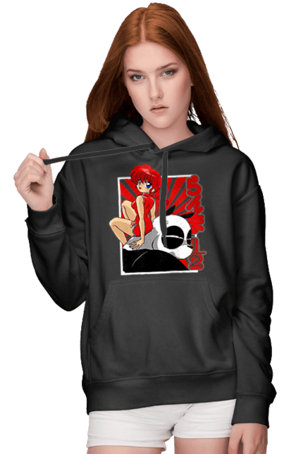 Women's hoodie with prints Ranma 1/2. Action movie, anime, comedy, manga, mystic, ranma, romance, shampoo. 2070702