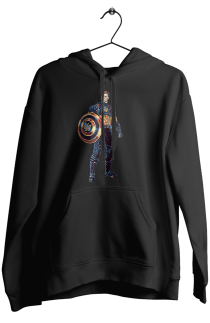 Жіноче худі з принтом "Капітан Україна Зеленський арт". Володимир зеленський, зеленський, капітан америка, капітан україна, україна. 2070702