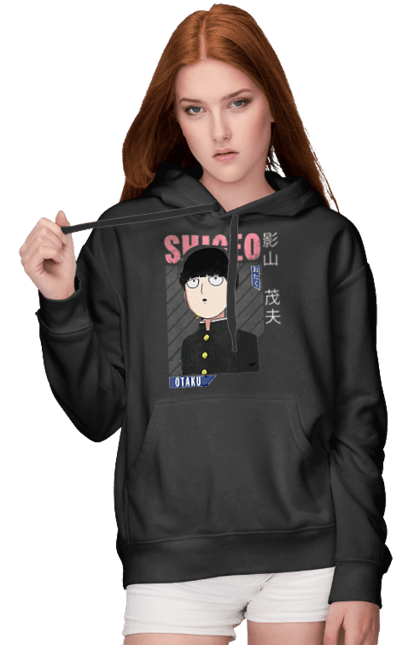 Жіноче худі з принтом "Mob Psycho 100". Anime, manga, mob psycho 100, shigeo kageyama, аніме, манга, моб, моб-вар ят 100, сігео кагеяма, шіґео каґеяма. 2070702