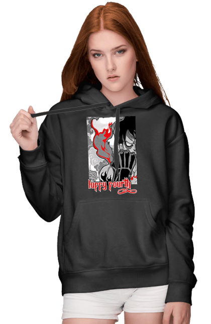 Women's hoodie with prints One Piece Luffy. Anime, luffy, manga, monkey de luffy, one piece, pirates. 2070702