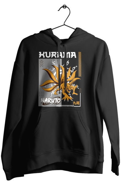 Жіноче худі з принтом "Наруто Курама". Kurama, naruto, аніме, курама, манга, наруто, ніндзя, персонаж, серіал. 2070702