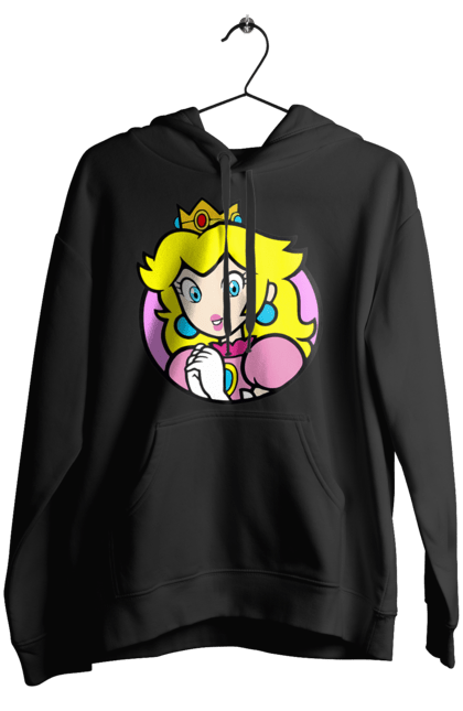 Women's hoodie with prints Mario Bros. Princess Peach. Character, game, mario, mario bros, nintendo, princess peach, super mario bros. 2070702