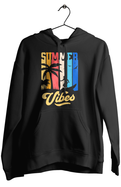 Жіноче худі з принтом "Пляжні літні флюїди". Відпочинок, відпустка, літо, море, пляж, серфінг, тропіки. 2070702