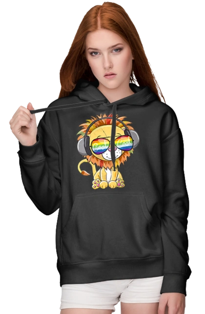 Lion In Glasses And Headphones