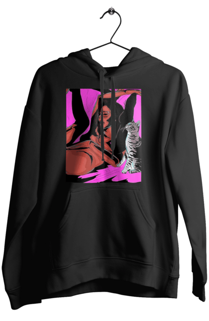 Жіноче худі з принтом "Дівчина Отримує Задоволення". Гола, задоволення, кішка, пристрасть. 2070702