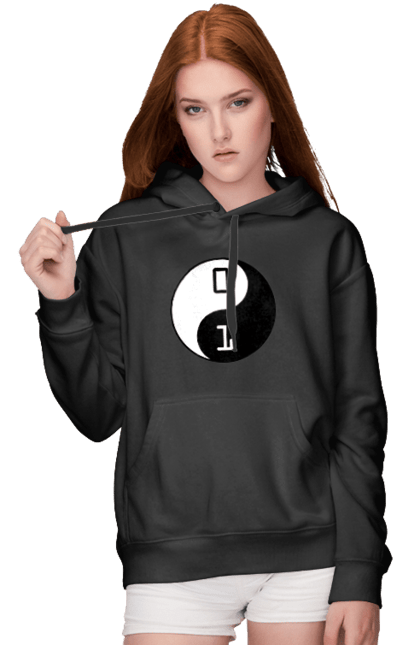 Жіноче худі з принтом "Інь Янь". Angular, c, css, html, it, javascript, jquery, php, python, react, svelt, vue, айтишник, айті, гумор, код, кодувати, прогер, програміст, програмісти, ти ж, ти ж програміст, тиж програміст. 2070702