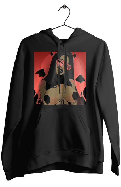 Жіноче худі з принтом "Диявол З Цицьками". Гола, диявол, сиськи. 2070702