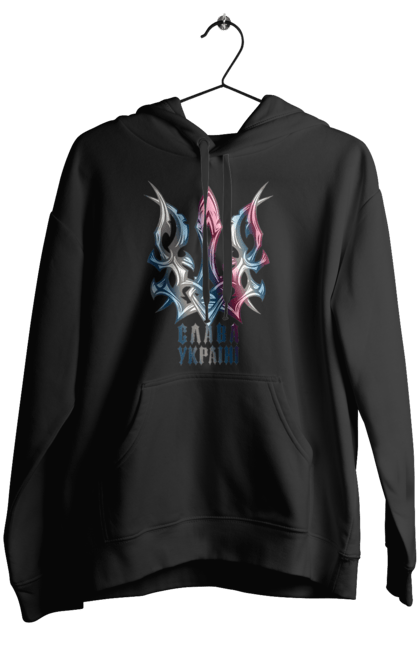 Жіноче худі з принтом "Тризуб слава Україні кольоровий". Воля, свобода, слава україні, тризуб, тризуб слава україні, україна, я українець. 2070702