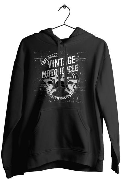 Жіноче худі з принтом "мото вантажу". Вінтаж, мото, череп, шолом. 2070702