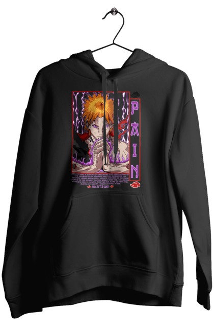 Women's hoodie with prints Naruto Yahiko. Akatsuki, anime, character, manga, naruto, ninja, pain, tv series, yahiko. 2070702