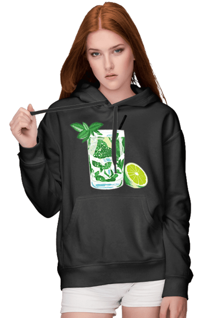 Жіноче худі з принтом "Напій Мохіто І Лимон". Лимон, мохіто, напій. 2070702