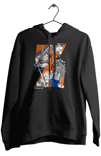 Women's hoodie with prints Dragon Ball. Anime, dragon ball, goku, manga, tv series, vegeta. 2070702