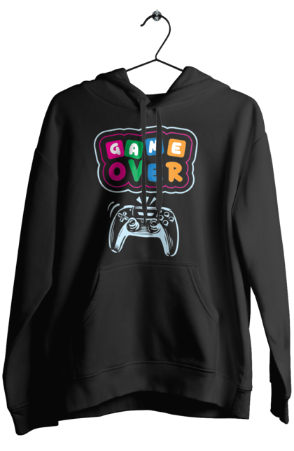 Women's hoodie with prints Game over. End, game, game is over, game over, life, sadness. 2070702