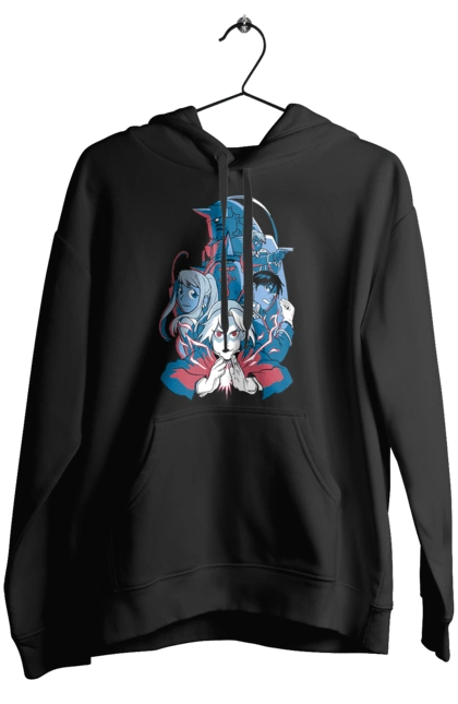 Women`s hoodie with prints Fullmetal Alchemist. Adventures, alphonse elric, anime, edward elric, fullmetal alchemist, light novel, manga, steampunk. 2070702