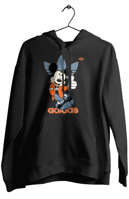 Жіноче худі з принтом "Adidas Міккі Маус". Adidas, mickey mouse, адідас, дісней, міккі, міккі маус, мультфільм. 2070702