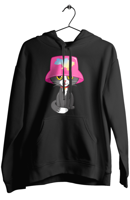 Жіноче худі з принтом "Котик з картою україни". Євробачення, калош, кіт, котик, музика, панама калоша, символ україни, україна. 2070702