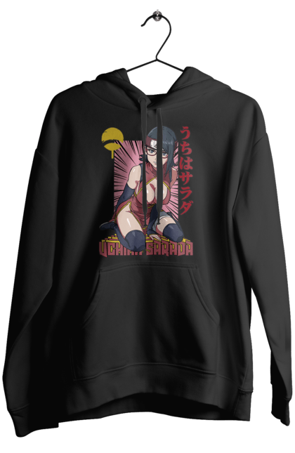 Women's hoodie with prints Boruto Sarada Uchiha. Anime, boruto, manga, sarada uchiha, tv series, uchiha. 2070702