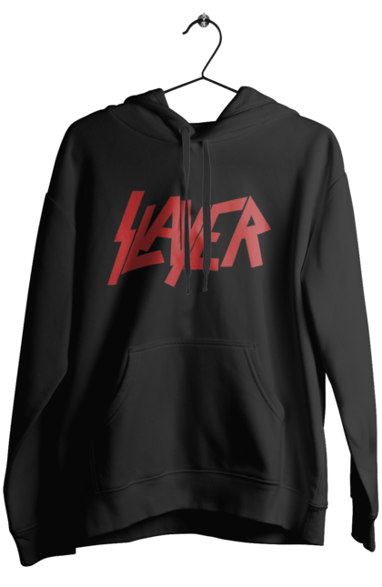 Женское худи с принтом Slayer. Slayer, грув-метал, група, метал група, музыка, ню-метал, спид-метал, трэш-метал, череп. 2070702