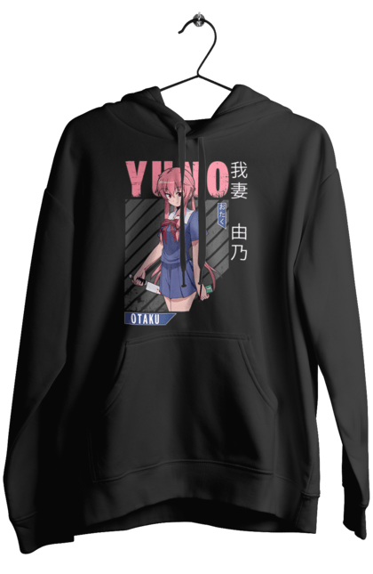 Жіноче худі з принтом "Щоденник майбутнього Юно Гасай". Anime, future diary, manga, survival game, yuno gasai, аніме, манга, щоденник майбутнього, юно гасай. 2070702