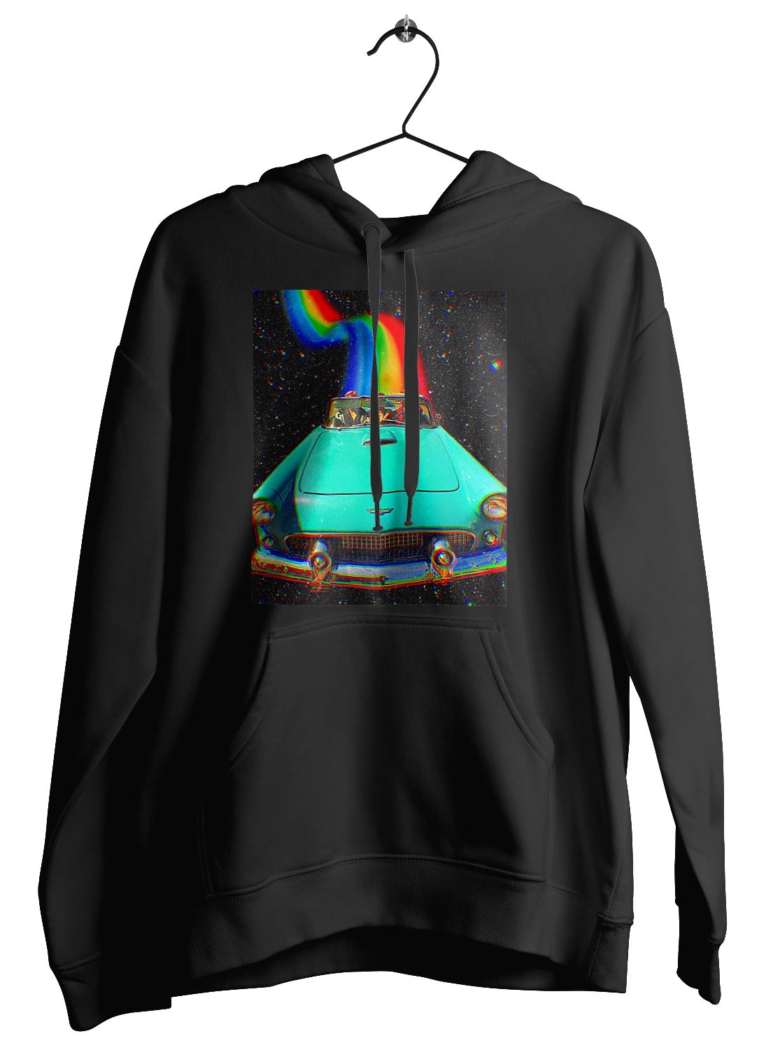 Picture, a car in space