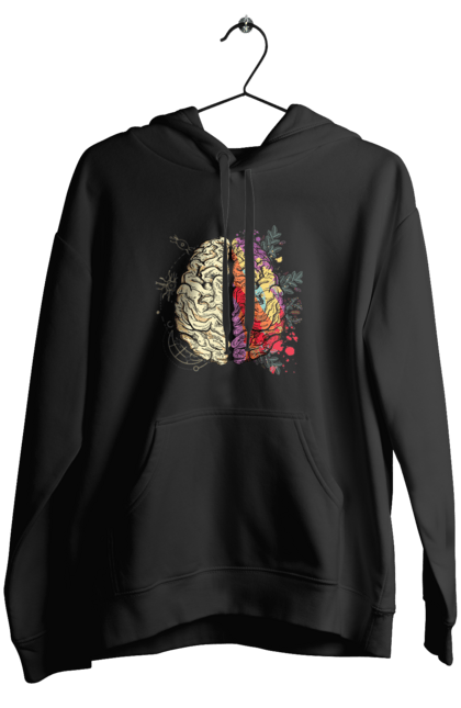 Жіноче худі з принтом "Творчість та логіка". Бінарний, біткоїн, біткойн, валюта, гроші, крипто, наука, програміст, программист, творчество, техно, хакер, художник, цветной. 2070702