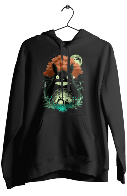 Women's hoodie with prints Totoro. Adventures, anime, comedy drama, fantasy, film, my neighbor totoro, tv series. 2070702