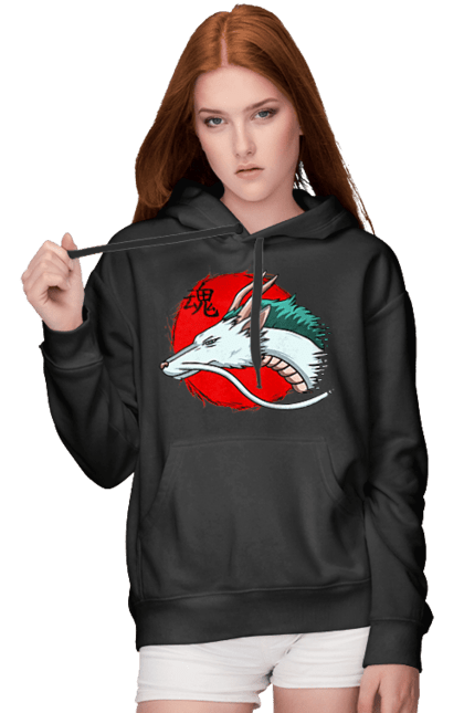 Women's hoodie with prints Spirited Away Haku. Dragon, haku, spirited away, studio ghibli. 2070702