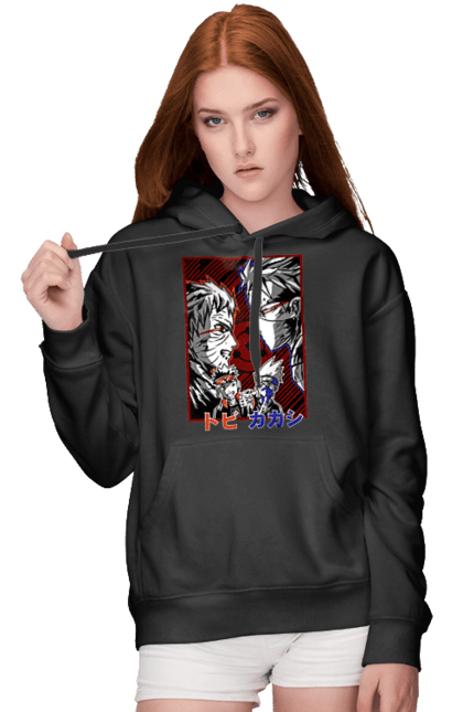 Women's hoodie with prints Naruto Kakashi Hatake. Anime, kakashi, manga, naruto, shinobi, shonen, team number 7. 2070702