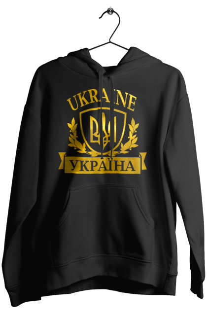 Жіноче худі з принтом "Герб України". Герб, герб україни, доброго вечора, з гербом україни, з тризубом, зсу, патріотична, прапор. 2070702