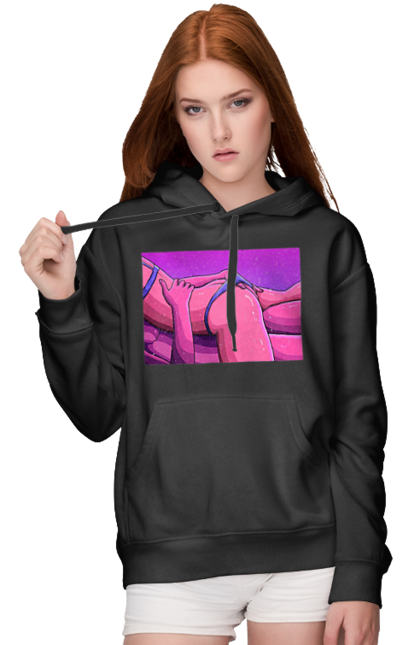 Жіноче худі з принтом "Зняття Трусиків З Дівчини". Гола, тіла, труси. 2070702