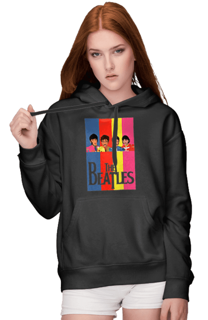 Women's hoodie with prints The Beatles. Beatles, george harrison, john lennon, liverpool four, music, paul mccartney, ringo starr. 2070702