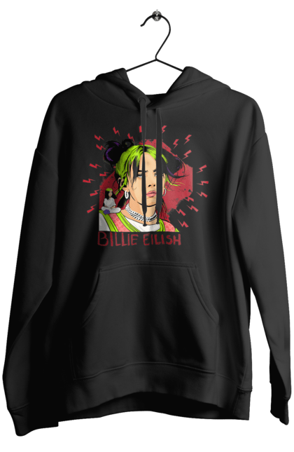 Жіноче худі з принтом "Біллі Айліш". Біллі айліш, логотип біллі айліш, принт біллі айліш, співачка біллі айліш. 2070702