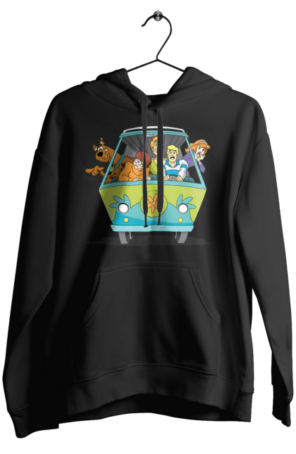Women`s hoodie with prints Scooby Doo Machine. Car, cartoon, dog, scooby doo. 2070702
