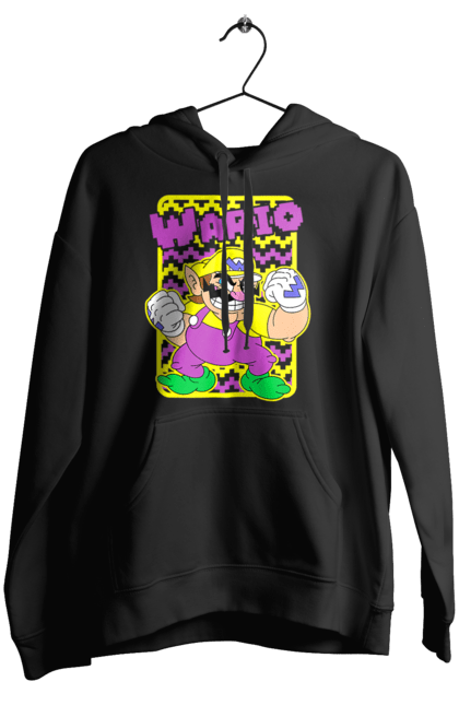 Women's hoodie with prints The Super Mario Bros. Wario. Character, game, mario, mario bros, nintendo, super mario bros, wario. 2070702