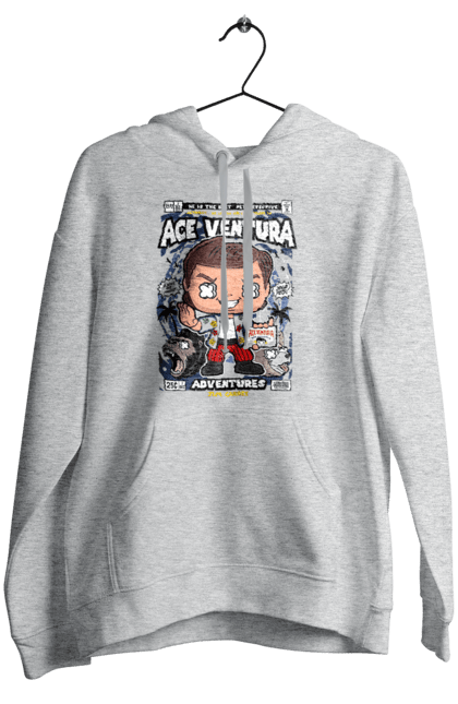 Жіноче худі з принтом "Ace Ventura". Vindaje, вентура, джеймс керрі, ейс вентура, плівка, ретро, туз. Funkotee
