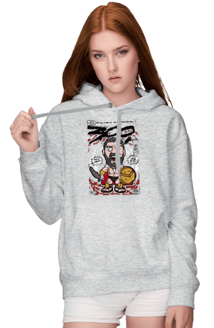 Жіноче худі з принтом "Leonidas 300". 300, леонід, леонід 300, спарта. Funkotee