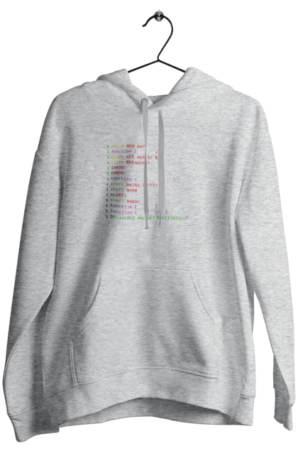 Жіноче худі з принтом "Життя програміста". Angular, c, css, html, it, javascript, jquery, php, python, react, svelt, vue, айтишник, айті, гумор, код, кодувати, прогер, програміст, програмісти, ти ж, ти ж програміст, тиж програміст. ART принт на футболках
