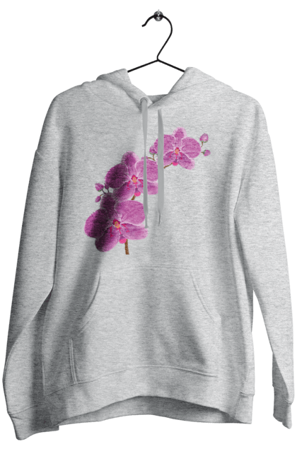 Жіноче худі з принтом "Гілка Орхідеї". Квітка, орхідея. CustomPrint.market