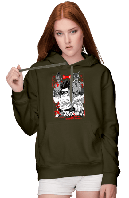 Women's hoodie with prints Dragon Ball Gohan. Anime, dragon ball, gohan, goku, manga, tv series, vegeta. 2070702