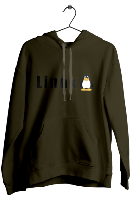Жіноче худі з принтом "Linux". Linux, адміністратор, айті, айтішник, безкоштовна, безкоштовно, вільна, доступність, комерційна, незалежність, операційна система, ос, пінгвін, програміст, програмне забезпечення, свобода, сервер, сисадмін, система, системний адміністратор, софт, текст, чорний. 2070702