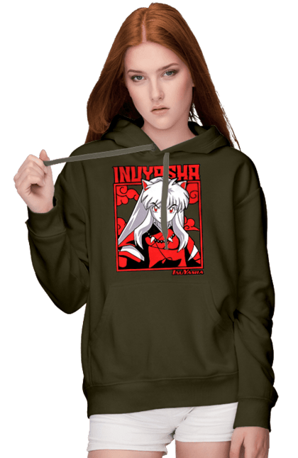 Жіноче худі з принтом "Inuyasha". Anime, inuyasha, manga, rumiko takahashi, аніме, демон охоронець, манга, руміко такахасі. 2070702