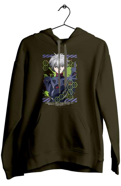 Women's hoodie with prints Evangelion Kaworu. Anime, evangelion, eve, kaworu, kaworu nagisa, manga, neon genesis evangelion, nerve, tv series. 2070702